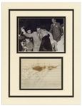 Marilyn Monroe & Joe DiMaggio Signatures -- With JSA COA